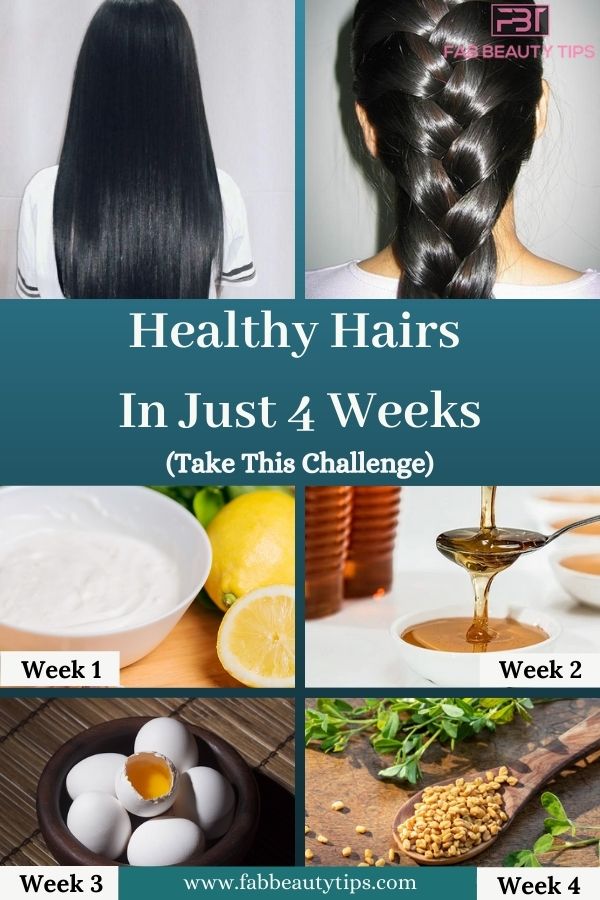 grow healthy hair in 4 weeks, how to have healthy hair in 4 weeks, healthy hair challenge